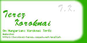 terez koroknai business card